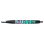 Helderblauwe groene Paua Abalone Shell Pen (Voorkant)