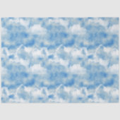 Helderblauwe hemel met vloeiende witte wolken tissuepapier (Voorkant)