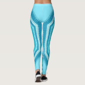Helderblauwe hemelmedaillon leggings (Achterkant)
