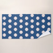 Helderblauwe honkbalhanddoek badhanddoek (Badhanddoek)