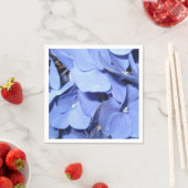 Helderblauwe hortensia standaard cocktail servette servet (Insitu)
