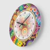 Helderblauwe kleuren Arabische cijfers Grote Klok (Hoek)