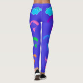 Helderblauwe kleurige Pixie-Leggings Leggings (Achterkant)