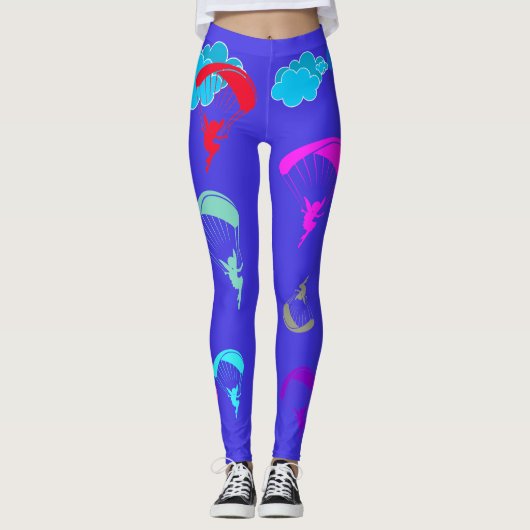 Helderblauwe kleurige Pixie-Leggings Leggings (Voorkant)