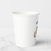 Helderblauwe monstertruck papieren bekers (Rechts)