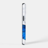 Helderblauwe Morpho Vlinder | Aangepaste Hoes voor iPhone 15 Case (Rechterkant)