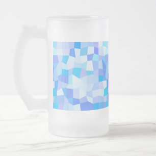 Helderblauwe mozaïek matglas bierpul