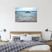 Helderblauwe Oceaan 1 Canvas Afdruk (Insitu (Slaapkamer))