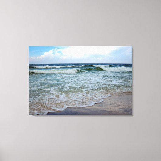 Helderblauwe Oceaan 1 Canvas Afdruk (Voorkant)