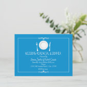 Helderblauwe repetities kaart (Staand voorkant)