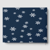 Helderblauwe Rozen Sneeuwvlok Kerstmis Gastenboek (Achterkant)