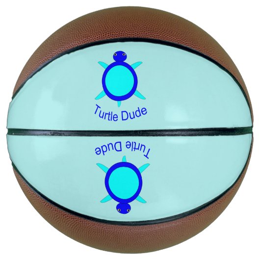 Helderblauwe schotel basketbal (Voorkant)