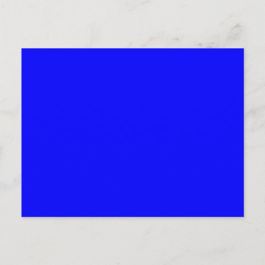 Helderblauwe, Solid Trend Color Achtergrond Briefkaart (Voorkant)