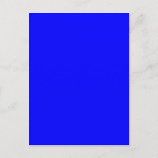 Helderblauwe, Solid Trend Color Achtergrond Briefkaart (Voorkant)