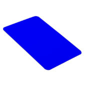 Helderblauwe, Solid Trend Color Achtergrond Magneet (Rechterzijde)