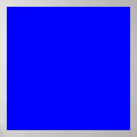 Helderblauwe, Solid Trend Color Achtergrond Poster (Voorkant)