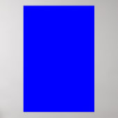 Helderblauwe, Solid Trend Color Achtergrond Poster (Voorkant)
