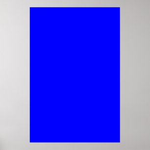 Helderblauwe, Solid Trend Color Achtergrond Poster