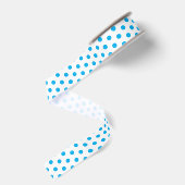Helderblauwe Stippen Preppy Multifunctioneel Grosgrain Lint (Achterkant)