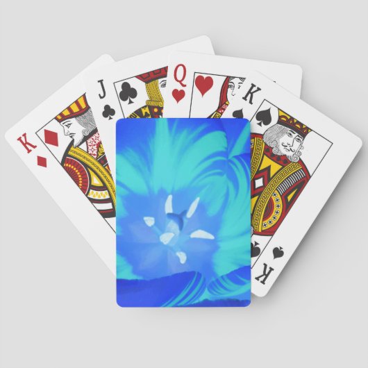 Helderblauwe tapekaarten pokerkaarten (Achterkant)