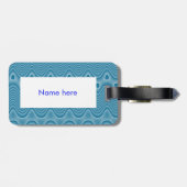 Helderblauwe Turtle Dude Bagage Label (Achterkant horizontaal)