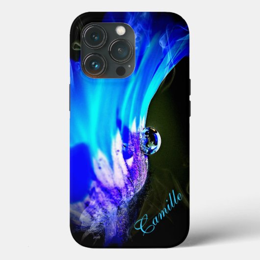 Helderblauwe ventilator W/Water Drop iPhone 5 Hoes (Achterkant)