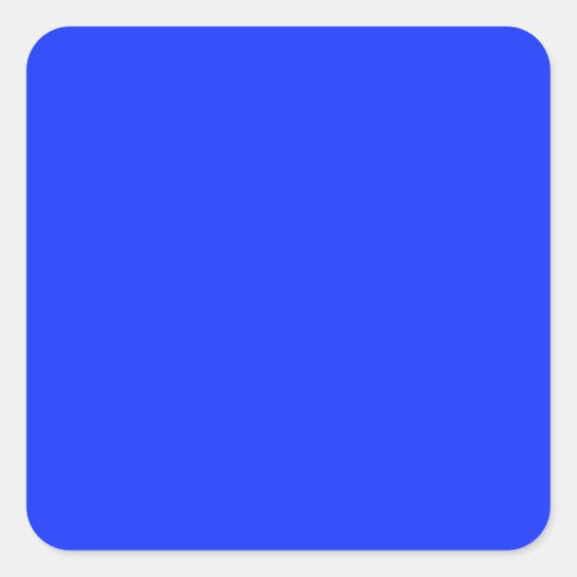 Helderblauwe vierkante Sticker (Voorkant)