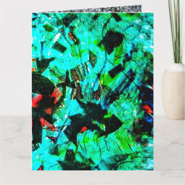 Helderblauwe Vouwkaart, blauwe abstractheid Kaart