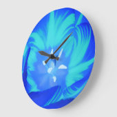 Helderblauwe wandklok (Hoek)