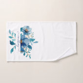 Helderblauwe waterverf op maat gesneden bad handdoek (Handdoek)