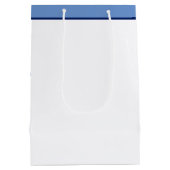 Helderblauwe waterverf op maat gesneden medium cadeauzakje (Achterkant)