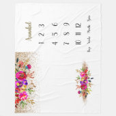 Helderbloedige Baby 1e jaarse mijlpaal Fleece Deken (Voorkant)