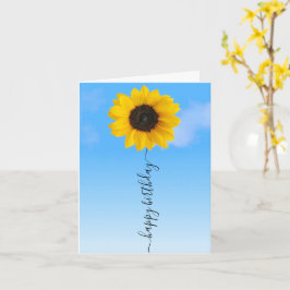 Helderbloem en blauwe hemelroet kaart