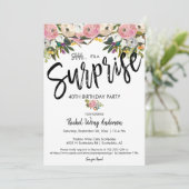 Helderbloem verrassingsverjaardagsfeestje met pens kaart (Staand voorkant)