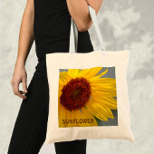 Helderbloem voor zonnebloemen tote bag