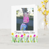 Helderbloemen aangepast Chloe verjaardagscadeau Kaart (Gele Bloem)