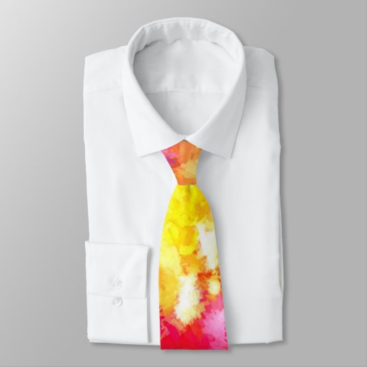 Helderbloemen Abstract Stropdas (Gebonden)