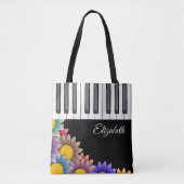 Helderbloemen Canvas tassen voor Piano Music (Voorkant)