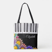 Helderbloemen Canvas tassen voor Piano Music (Achterkant)