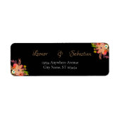 Helderbloemen Waterverf Bouquets Weddenschap Label (Voorkant)