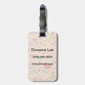 Helderbloempatroon Bagagelabel (Achterkant verticaal)