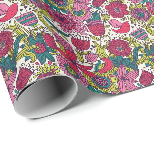 Helderbloempatroon Cadeaupapier (Rol Hoek)