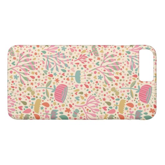 Helderbloempatroon Case-Mate iPhone Case (Achterkant (Horizontaal))