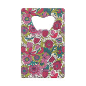 Helderbloempatroon Creditkaart Flessenopener (Achterkant)