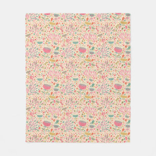 Helderbloempatroon Fleece Deken