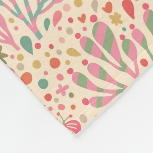 Helderbloempatroon Fleece Deken (Hoek)