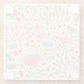 Helderbloempatroon Glazen Onderzetter (Achterkant)