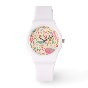 Helderbloempatroon Horloge