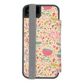 Helderbloempatroon Incipio iPhone Portemonnee Hoesje (Agenda Achterkant)