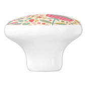 Helderbloempatroon Keramische Knop (Zijkant)